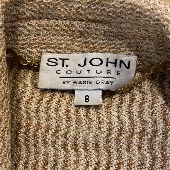 St John gold skirt suit - Picture 3 of 5